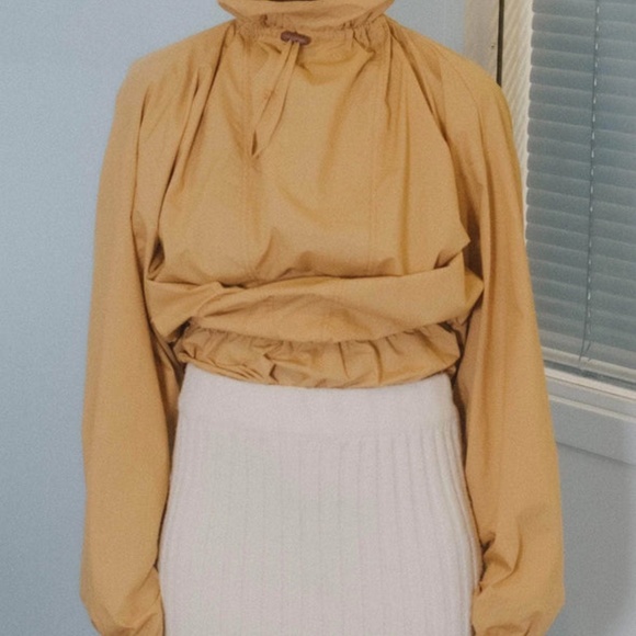 BASERANGE The Air Top Sighs Yellow Organic Cotton Poplin Spring/Summer 2025 S - Picture 5 of 16